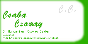 csaba csomay business card